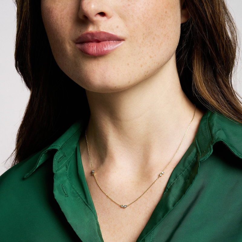 Main Image 5 of Fossil Women's Ellis Toi Et Moi Gold Tone Station Necklace