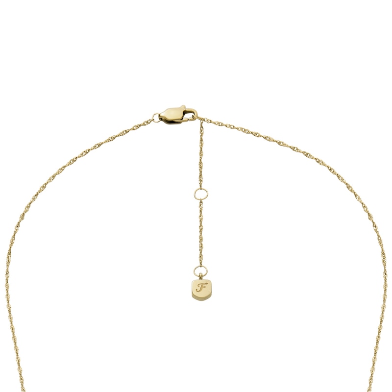 Main Image 3 of Fossil Women's Classic Mother of Pearl Gold Tone Stainless Steel Pendant Necklace