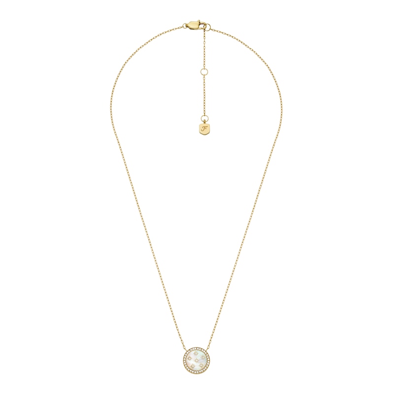 Main Image 2 of Fossil Women's Classic Mother of Pearl Gold Tone Stainless Steel Pendant Necklace