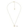 Thumbnail Image 2 of Fossil Women's Gold Tone Stainless Steel Heart Necklace and Earrings Gift Set
