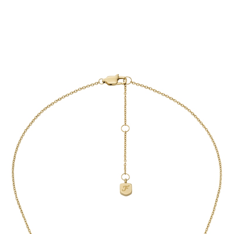 Main Image 4 of Fossil Women's Gold Tone Stainless Steel Heart Necklace and Earrings Gift Set