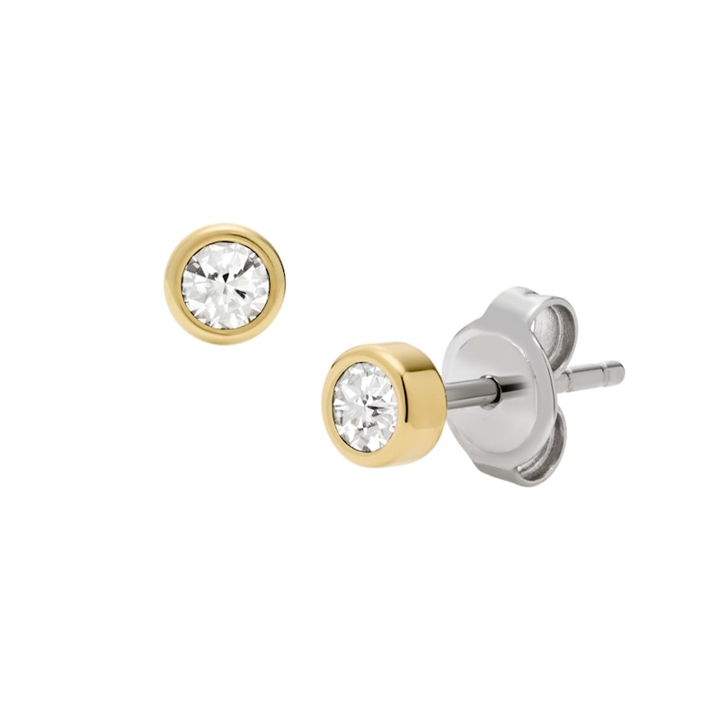 Main Image 5 of Fossil Women's Gold Tone Stainless Steel Heart Necklace and Earrings Gift Set