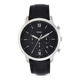 Fossil Neutra Men's Chronograph Black Leather Strap Watch