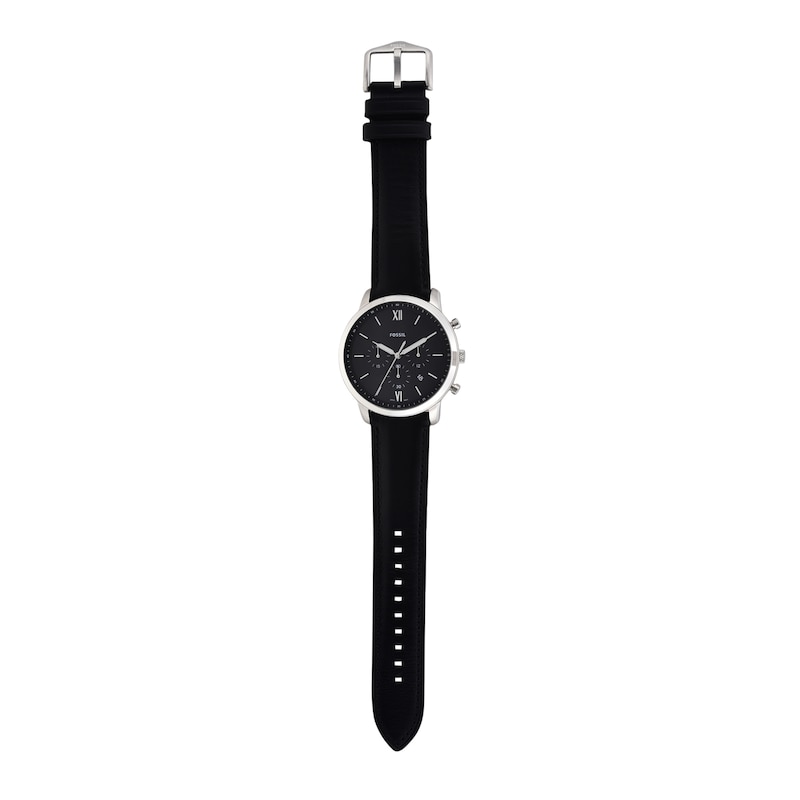 Main Image 4 of Fossil Neutra Men's Chronograph Black Leather Strap Watch