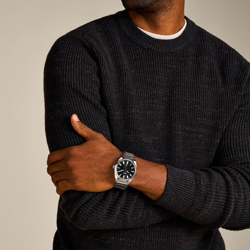 Main Image 4 of Fossil Everett Men's Black Dial Stainless Steel Bracelet Watch