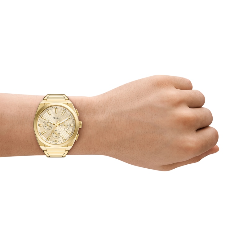 Main Image 4 of Fossil Everett Men's Chronograph Gold Tone Stainless Steel Watch