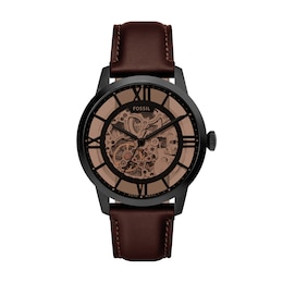 Fossil Townsman Automatic Black Stainless Steel Watch