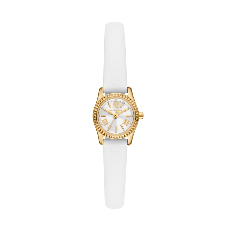 Main Image 1 of Michael Kors Lexington Women's White Leather Strap Watch