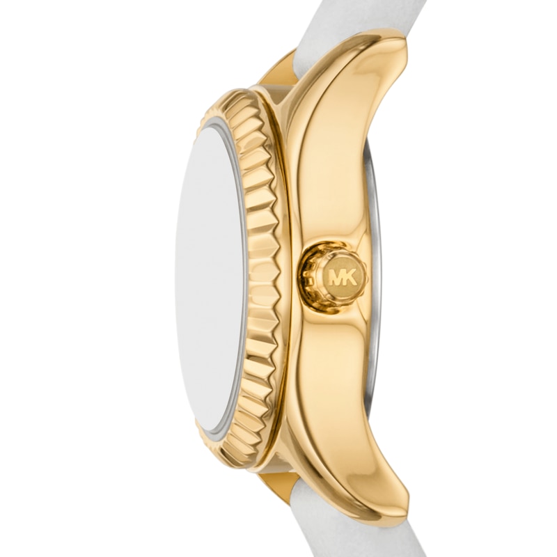 Main Image 2 of Michael Kors Lexington Women's White Leather Strap Watch