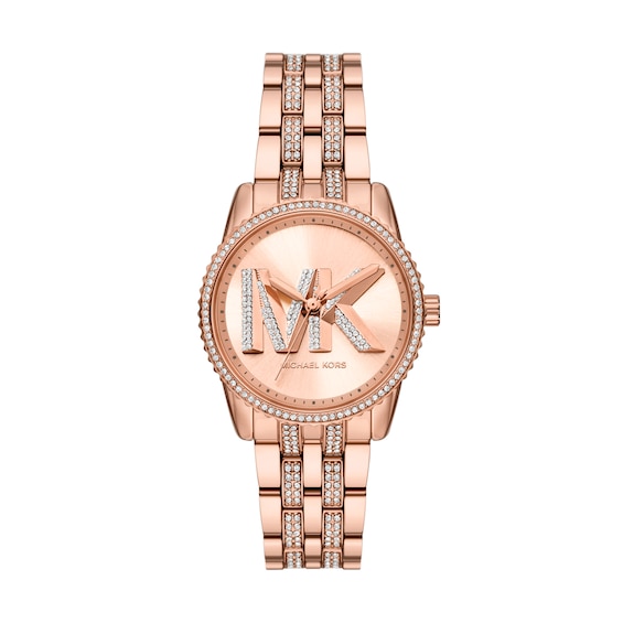 Michael Kors Ritz Women's Rose Gold Tone Stainless Steel Bracelet Watch