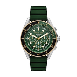 Michael Kors Maritime Men's Chronograph Green Silicone Strap Watch