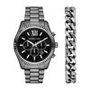 Thumbnail Image 1 of Michael Kors Lexington Men's Chronograph Gunmetal Stainless Steel Watch Set