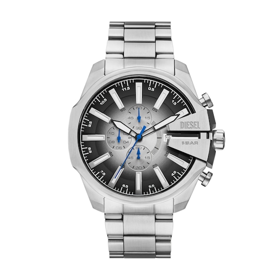 Diesel Mens Mega Chief Slim Chronograph Stainless Steel Watc