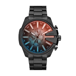 Diesel Men's Mega Chief Slim Chronograph Black Stainless Steel Watch