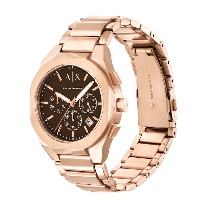 Main Image 4 of Armani Exchange Men's Chronograph Rose Gold Tone Stainless Steel Watch