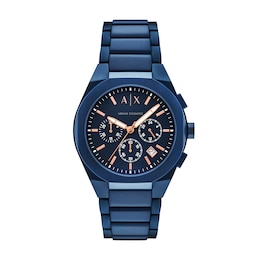 Armani Exchange Men's Sync Chronograph Blue Stainless Steel Watch
