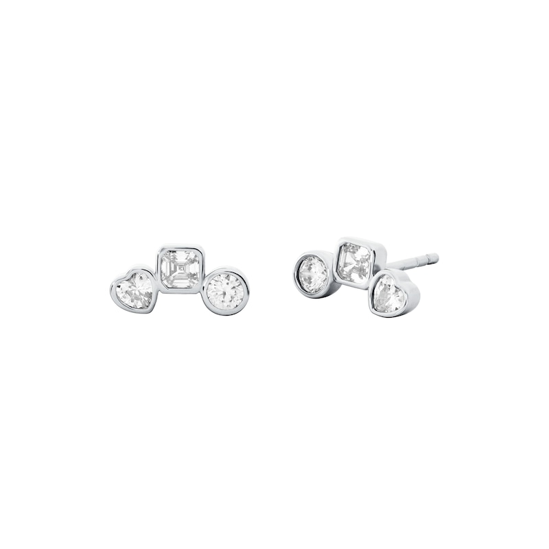 Main Image 2 of Michael Kors Rhodium Plated Sterling Silver Necklace and Earring Gift Set