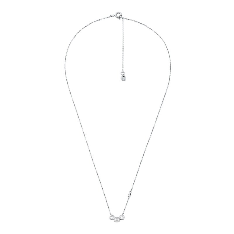 Main Image 3 of Michael Kors Rhodium Plated Sterling Silver Necklace and Earring Gift Set