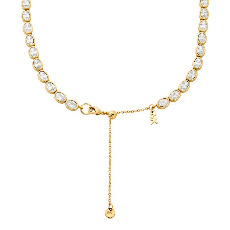 Main Image 3 of Michael Kors Women's 14ct Gold Plated Bezel Set Necklace