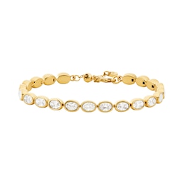 Michael Kors Ladies' 14ct Gold Plated Bezel Set Bracelet
