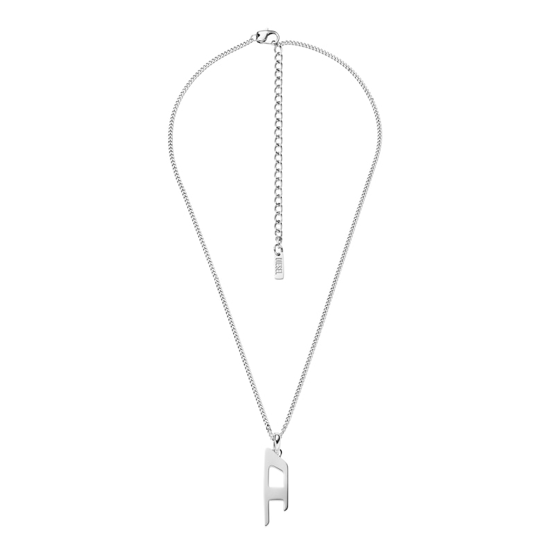 Main Image 2 of Diesel Men's Stainless Steel Stylized D Logo Pendant Necklace