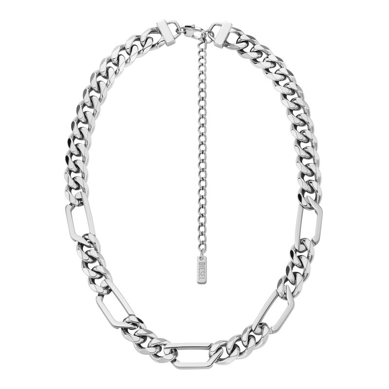 Main Image 1 of Diesel Men's Stainless Steel Classic Interlocking Chain Link Necklace