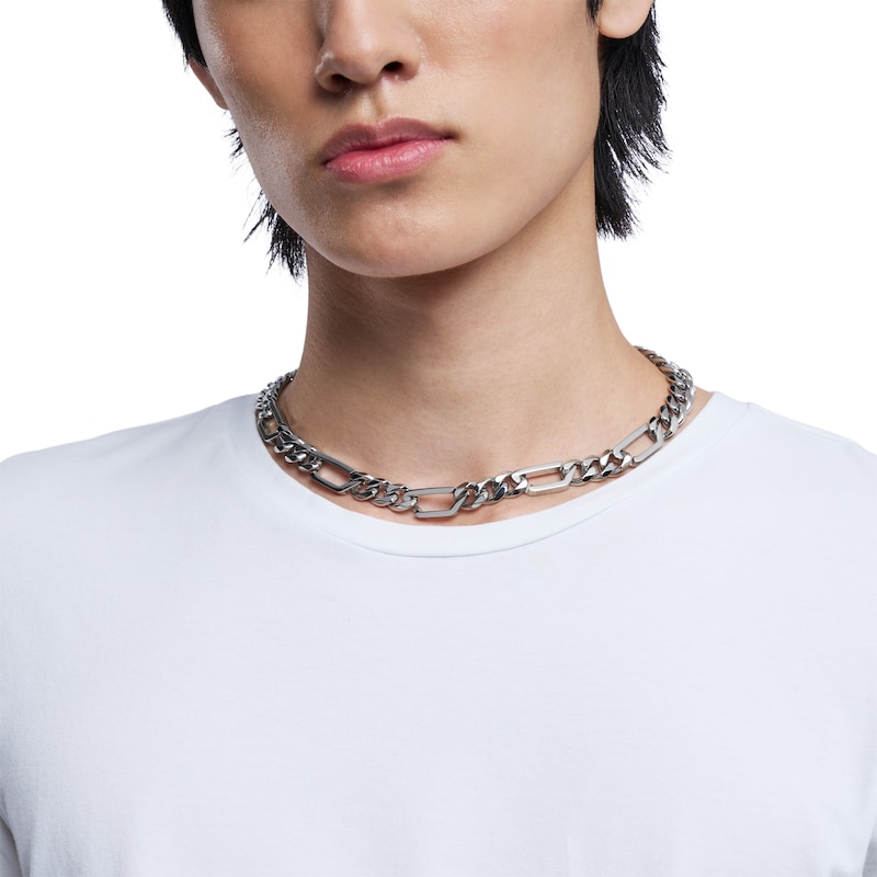 Main Image 3 of Diesel Men's Stainless Steel Classic Interlocking Chain Link Necklace