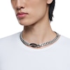 Thumbnail Image 3 of Diesel Men's Stainless Steel Curb Chain & Black Oval Cutout Logo Pendant
