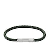 Thumbnail Image 1 of Fossil Men's Black & Green Braided Leather Bracelet