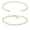 Thumbnail Image 1 of Fossil Women's Gold-Tone Chain & Open Bangle Bracelet Set