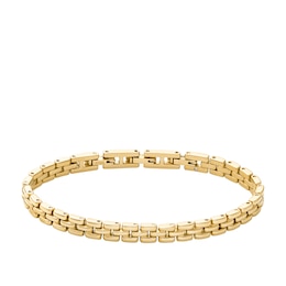 Fossil Watch Links Gold-Tone Stainless Steel Chain Bracelet
