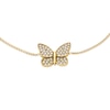 Thumbnail Image 2 of Fossil Women's Gold-Tone Crystal Butterfly Earrings