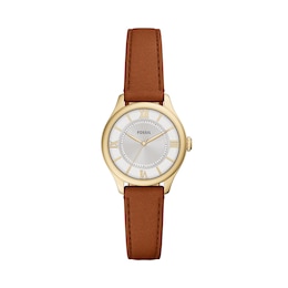 Fossil Women's Gilmore Three-Hand Brown Leather Watch