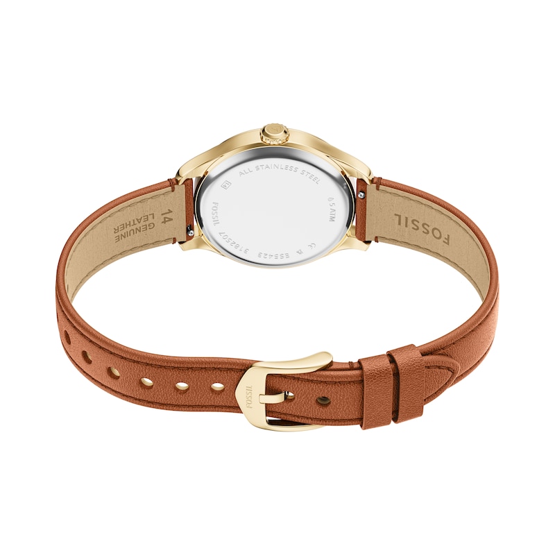 Main Image 4 of Fossil Women's Gilmore Three-Hand Brown Leather Watch