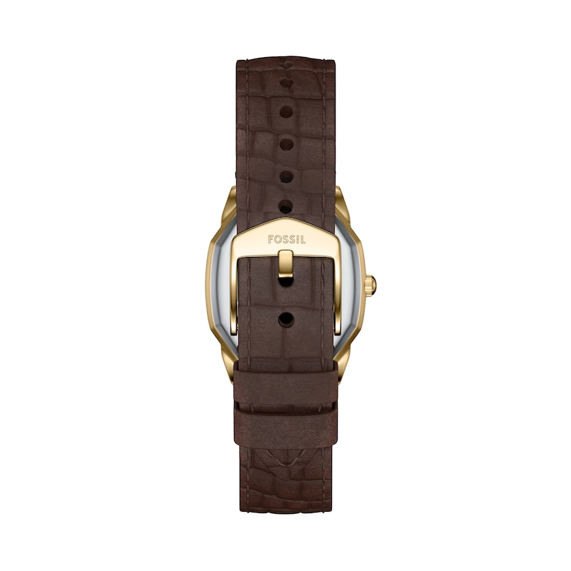 Main Image 4 of Fossil Women's Harlow Three-Hand Brown Croco Leather Watch