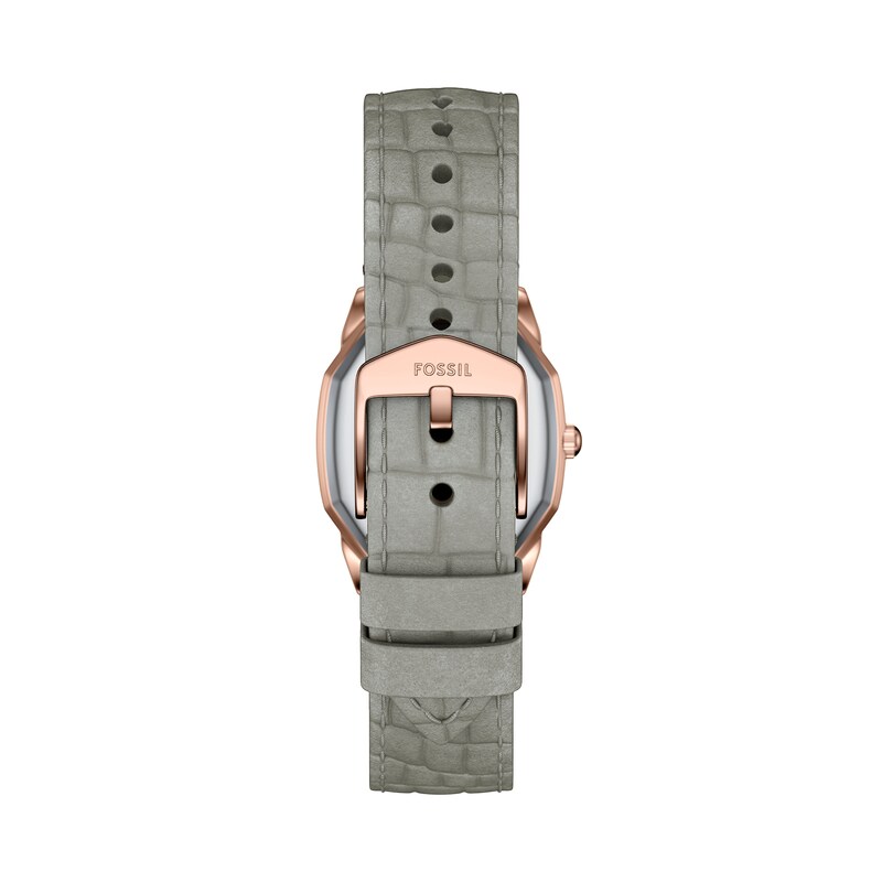 Main Image 3 of Fossil Women's Harlow Three-Hand Gray Croco Leather Watch