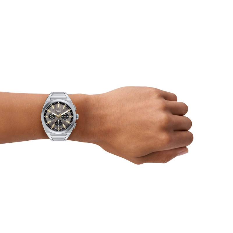 Main Image 7 of Fossil Everett Men's Stainless Steel Grey Dial Stainless Steel Bracelet Watch