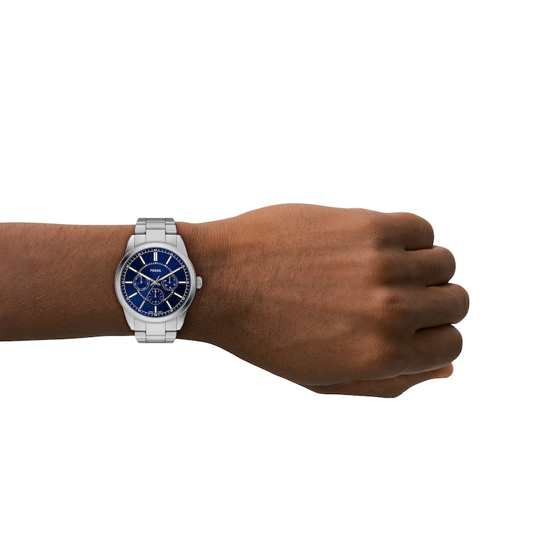 Main Image 7 of Fossil Pearson Men's Stainless Steel Blue Dial Stainless Steel Bracelet Watch