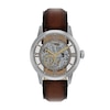 Thumbnail Image 1 of Fossil Men's Stainless Steel Townsman Skeleton Dial Brown Leather Strap Watch