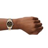 Thumbnail Image 4 of Michael Kors Women's Two Tone Lexington Lux Black Dial Crystal Bracelet Watch