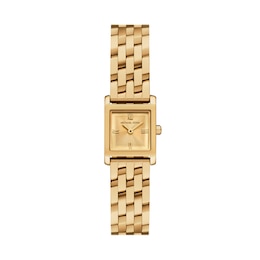 Michael Kors Women's Yellow Gold Plate Georgie Square Dial Gold Tone Bracelet Watch