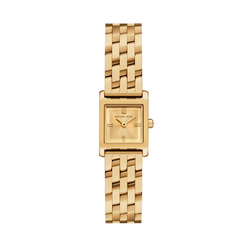 Main Image 1 of Michael Kors Women's Yellow Gold Plate Georgie Square Dial Gold Tone Bracelet Watch