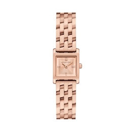 Michael Kors Women's Georgie Rose Gold Tone Pink Leather Strap Watch
