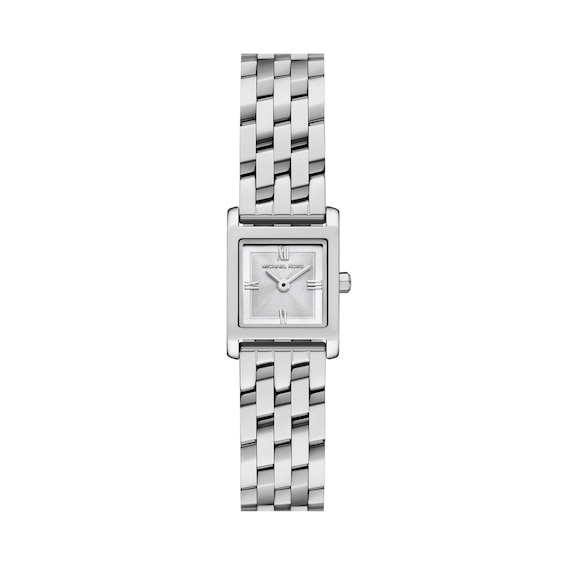 Michael Kors Women's Stainless Steel Georgie Square Dial Silver Bracelet Watch