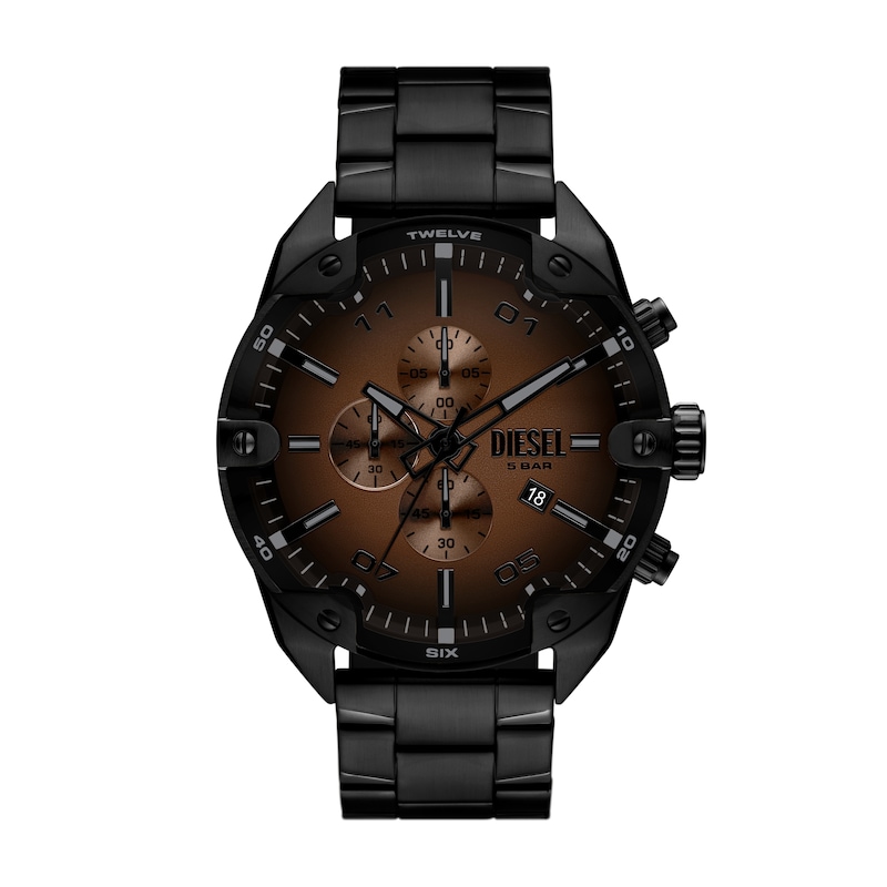 Main Image 1 of Diesel Men's Spiked Chronograph Black Stainless Steel Watch
