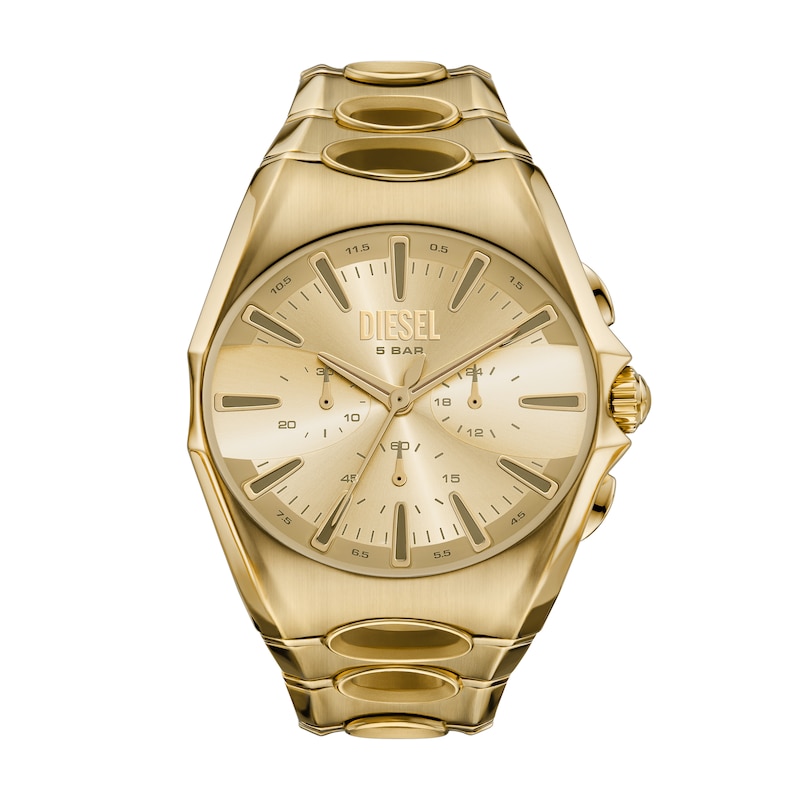 Main Image 1 of Diesel Men's D-Curve Chronograph Gold-Tone Stainless Steel Watch