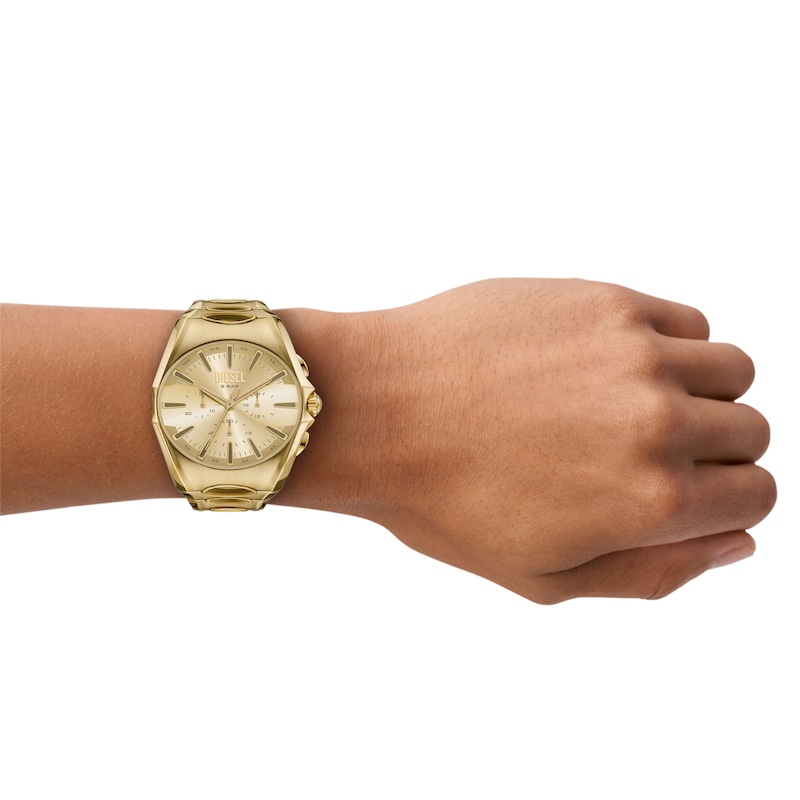 Main Image 4 of Diesel Men's D-Curve Chronograph Gold-Tone Stainless Steel Watch