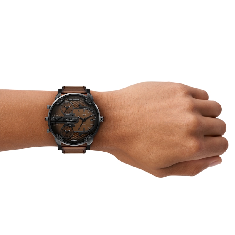 Main Image 4 of Diesel Men's Mr. Daddy Slim Multi-Movement Brown Leather Watch
