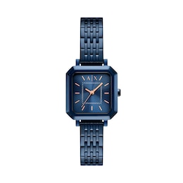 Armani Exchange Women's Three-Hand Blue Stainless Steel Watch
