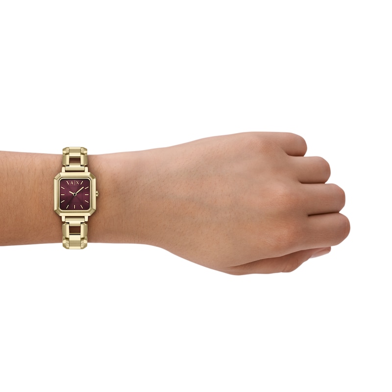 Main Image 5 of Armani Exchange Women's Three-Hand Gold-Tone Stainless Steel Watch